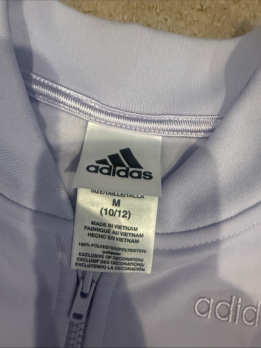 adidas Lavender Tracksuit Set with Pastel Stripe Accents - Picture 4 of 4